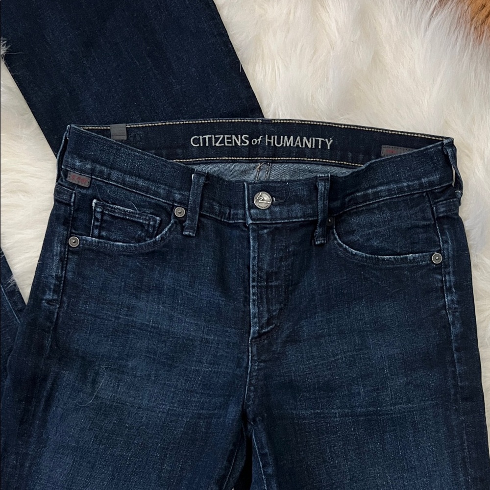 Citizens of Humanity Dark Blue Straight Leg Jeans